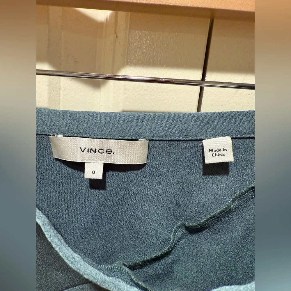 Vince Pleat-Detail Midi Skirt Drape Asymmetric Hem , size 0/XS - Picture 4 of 13